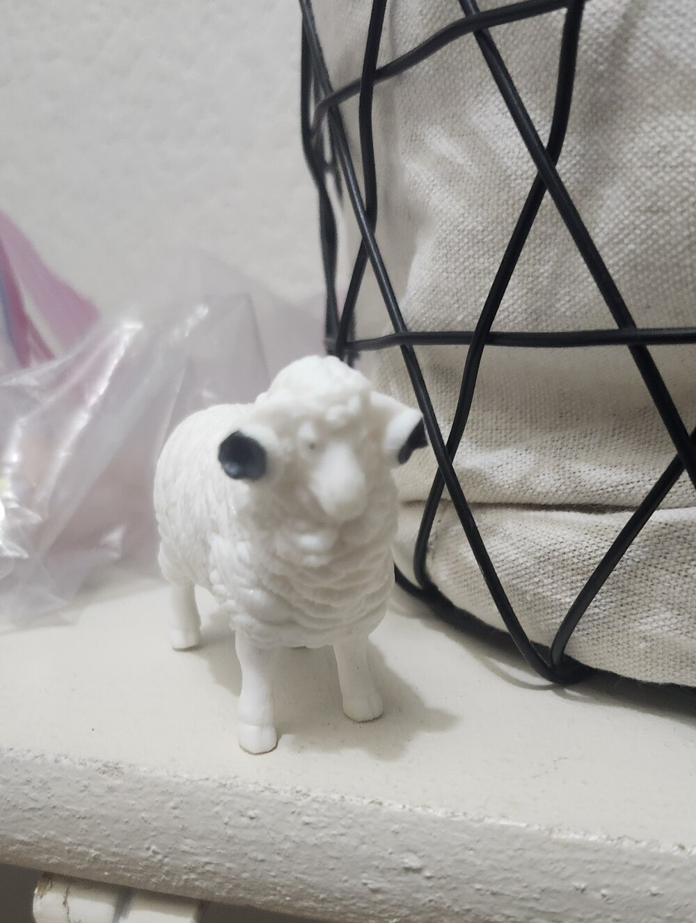 White Decorative Sheep Figurine - Home Art Accent